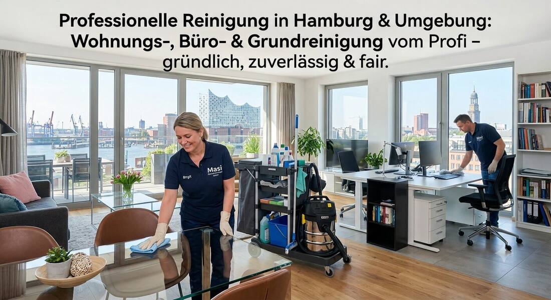 Masi Reinigungsteam bei der Büroreinigung in Hamburg
