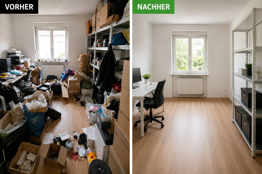 Vorher-Nachher Entrümpelung in Hamburg